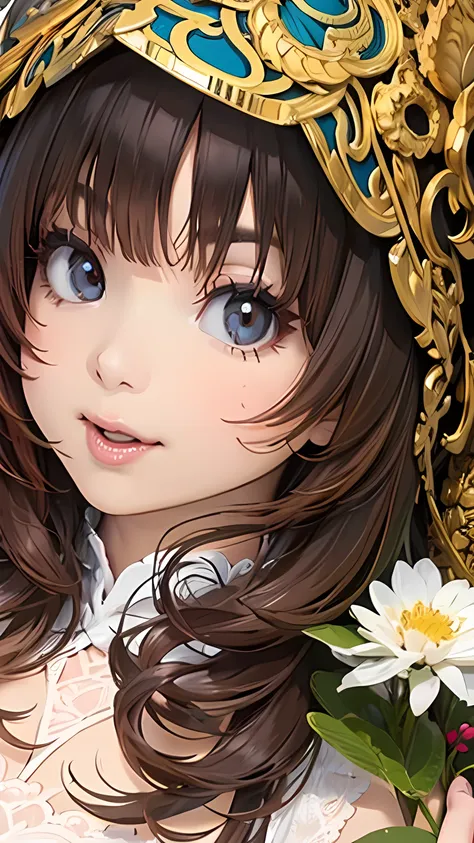 Official Art, wallpaper, very well detailed, ((( very well detailedな目と顔))), shut up., masterpiece, Highest Quality , Realistic Portraits , (ZenTangle, Mandala, Tangle, EnTangle), Complicated clothes, very well detailed, Dynamic angle , The Most Beau...
