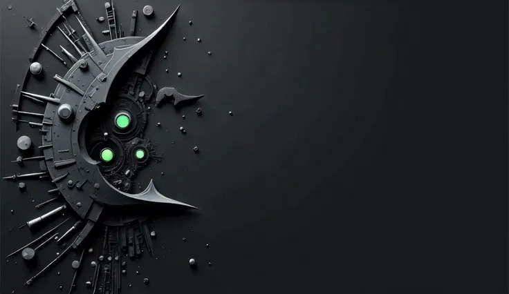 Clean YouTube thumbnail background, 16:9. Very dark gray (#1a1a1a) background. A small, intricate geometric fractal pattern made of silver and glowing neon green lines tucked into the bottom left corner. Minimalist, modern, professional graphic design. Foc...