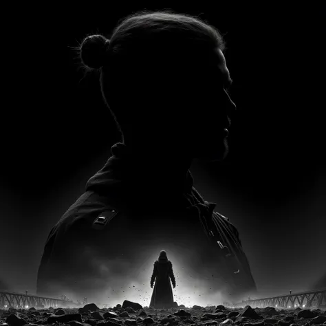 completely black screen , absolutely nothing , pure black , detailed, gothic futurism , A post-apocalyptic world , in which technology is prohibited , hyper detailed, professional poster art , bold lines , award-winning, trend on Artstation , fastN...