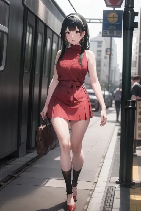 (Yellow hair band),My nipples are sharp and can be seen through when wet,Big BreastsをさらにBig Breastsに描いて下さい,two-high stockings,High Heels,black panties,long black hair,I need a face,yellow hair bands,Ears with decorative earrings,red dress, Blue Micro Mini...