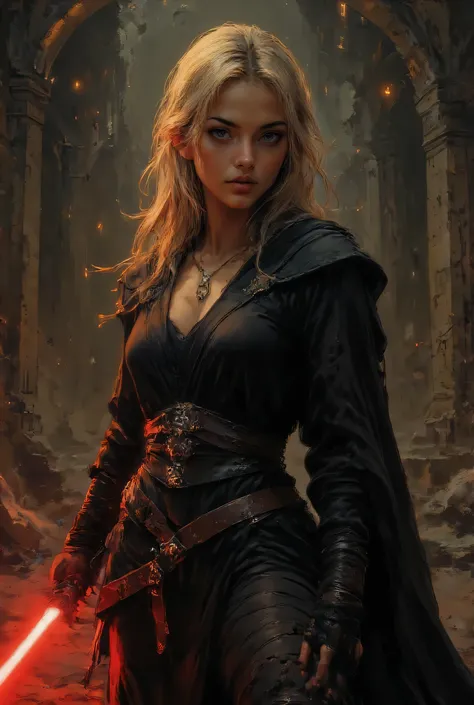 Score_9, score_8_up, score_7_up, ((highest quality)), ((masterpiece)), (be familiar with), Perfect Face, (High definition), (Best Shadow), 8k, cinematic. Comic sex art, Luis Royo's style, A striking scene with a stunning long blonde hair, sexy woman posing...