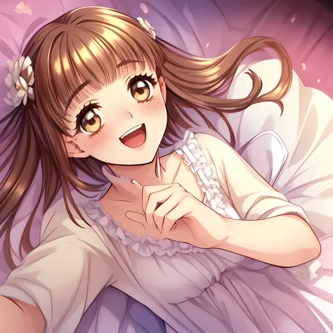 (highest quality, masterpiece:1.2), highest quality, High resolution, 1080p, 8K, Height: 160cm, (Noble lady, noble high-quality colorful cover of lady's comic, amazingly neat & clean, in peace and neat lovely strong charm, tilted head: 1.8), (Too beautiful...