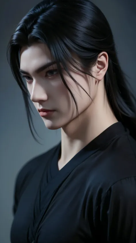 "An ultra-realistic 8K cinematic portrait of Vuong Lam — a strikingly handsome young man whose presence exudes coldness, majesty, and inner strength, mixed with a touch of loneliness. His sharp, symmetrical face reflects resilience and intelligence, with p...