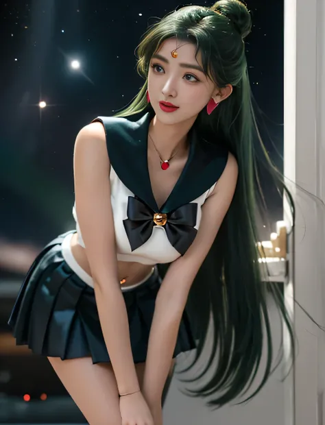 Ful:1., ((shy smiling flirting)) 、De baixo、((battle stance))、SEXY Model Dynamic Pose、dynamic nail、propriedade_Uma equipe,((pele escura:1.5)),(maternal,housewife,1 female,)、40 anos、obra prima、..3d、realisitic、Ultra Micro Photography、superior quality bathtub、...