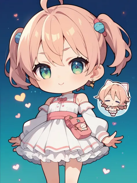 score_9, score_8_up, score_7_up, score_6_up, score_5_up, score_4_up, anime,nsfw, uncensored,( chibi:1.4),anime girl,Correct Anatomy,young ,short,small,skinny,girl,1980's anime style,Curved waist,Kyoani Style,glitter,Heart Particles,