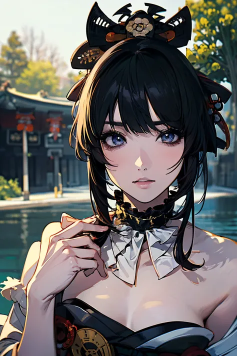 (masterpiece:1.5),beautiful hair,beautiful eyes on my stomach,beautiful lips,Beautiful slender body,Big Breasts,(Konno Anna:1.4),(random expression:1.3),(Riverside:1.4),bust illustration from the front ,((((a beautiful woman in the world:1.7)))),((((Ruffle...
