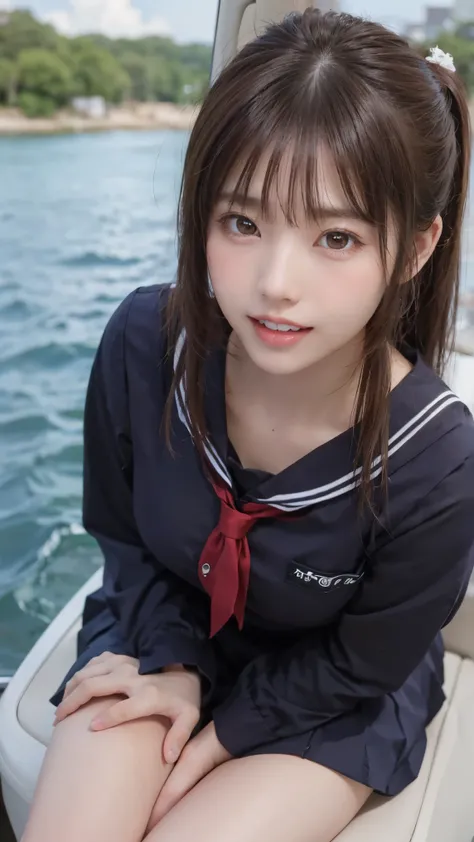 (Highest Quality, dslr camera in a car, 8k, Highest Quality, high definition, Highest Quality, 最high definition, Very Beautiful Woman, perfect anatomy), light brown eyes, very light brown eyes, small diamond shaped earrings with very short and beautiful ba...