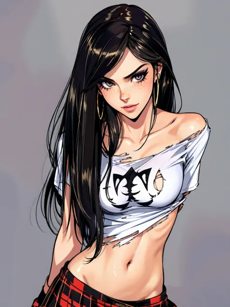 1girl,a beautiful fashion model ,(masterpiece, official art, best quality),long and shiny hair, black hair, full lips, upturned nose , medium breasts, stripping, elegant makeup, exhibitionism, naked in public, , slim thighs, toned body, shiny skin, sexy p...