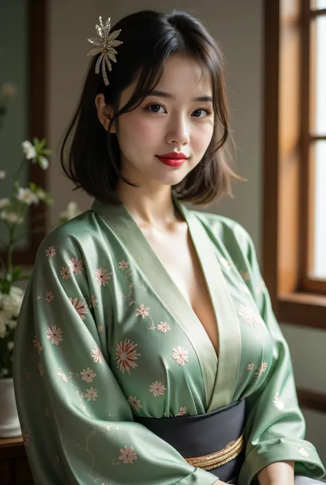 ultra-realistic, 8k, highly detailed
テーマは背景に大きな full moon、Gold dust scatters 、Taking pictures above the knee、(A beautiful model starring in a Japanese kimono commercial) (Alone), ((Face is 80% Beauty and elegance, 20% Cute and lovely :1.5)), (Her roots ar...