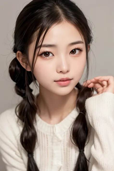 araffed asian woman in a white sweater posing for a picture, gorgeous young korean woman, beautiful young korean woman, gorgeous chinese model, beautiful south korean woman, cute young woman, beautiful asian girl, a cute young woman, young cute wan asian f...