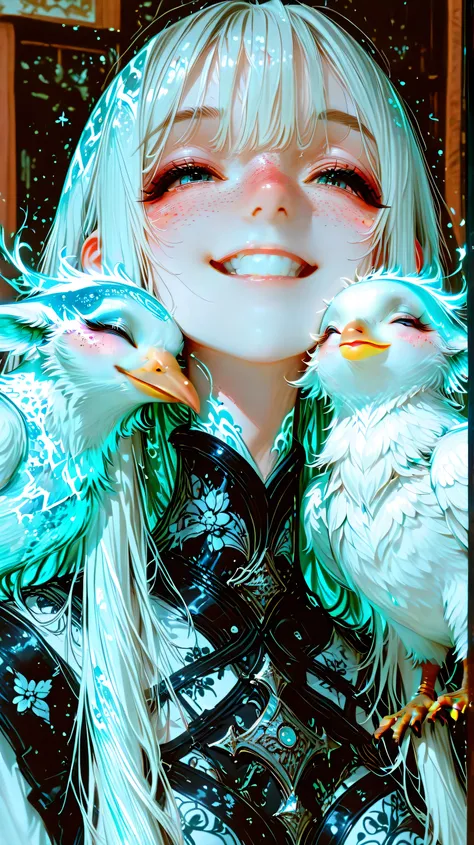 Masterpiece, Best Quality, {Best Quality}, {{Masterpiece}}, {ความละเอียด tall}, Point of Interest, cartoon, close-up of a cartoon of a woman, Girl design, Portrait , Chiesa, Animebilder, long hair, ผมสีดำ, Straight eyes, , hair with both ears closed, happ...