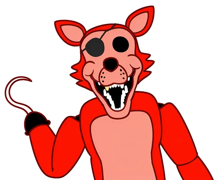 A creepy pirate fox animatronic (Foxy de fnaf)