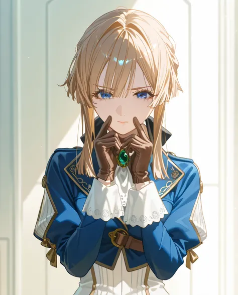 (Masterpiece, better quality), ((perfect hands, perfect fingers)), a very beautiful woman sad,of a slim build, of medium height and fair skin; her face is somewhat narrow and elongated, with big blue eyes and thick dark eyelashes.Her blond hair ends at her...