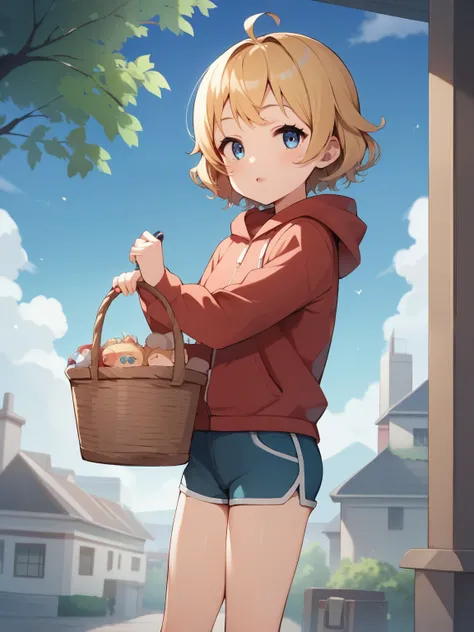 score_9, score_8_up, score_7_up, source_anime, tag1, tag 2, nsfw，uncensored，Beautiful detailed depiction of a young little  with blue eyes，Baby Face，short，Petite，skinny:1.35，Short legs:1.2，Long Curly Lashes，Carrying a basket ，(Best Quality,4K,8k,high defin...