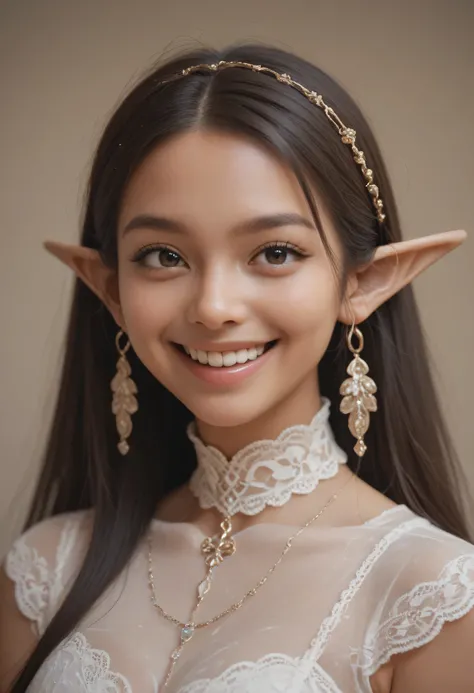 A sacred and enchanting dark elf, Fearless smile