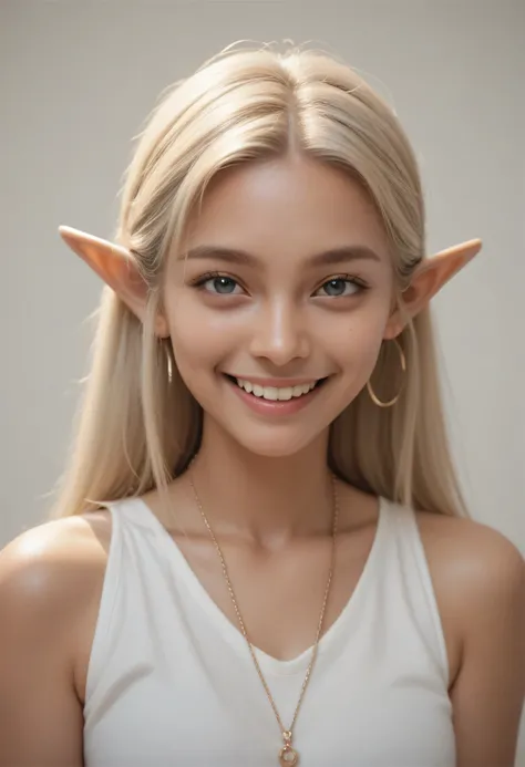 A sacred and enchanting dark elf, Fearless smile