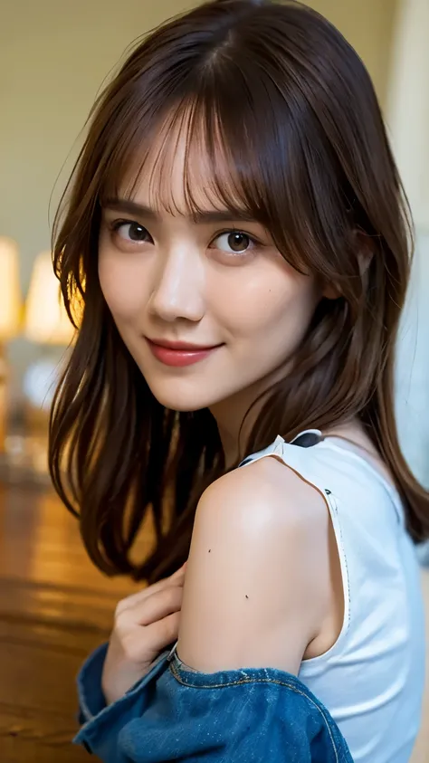 ((disposable film camera, instax)),(masterpiece,best quality:1.4),(8k,raw photo,photo realistic:1.2),shiny skin,detailed skin,detailed face,detailed eyes,1girl,Japanese idol,beautiful face, (((nfsw))), (short wavy hair), ((upper body)), ((small breast)), (...