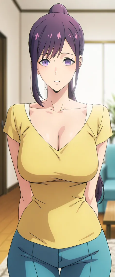 anime screencap, masterpiece, best quality,
masterpiece, Elegant and mature woman,   and hinata    hyuga, voluptuous long hair,  dark brown hair, light brown eyes, tall body,  very skinny body, dynamic lighting, high res, absurdres, house,    and hinata   ...