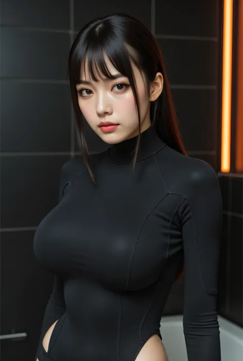 Highest quality, high resolution, masterpiece, colorful to keep.
Super beautiful Japanese woman, looks like a intimidating dominatrix, closed mouth, condescending gaze, staring at the viewer, makeup, long false eyelashes, eyeshadows, eyeliners, very short ...