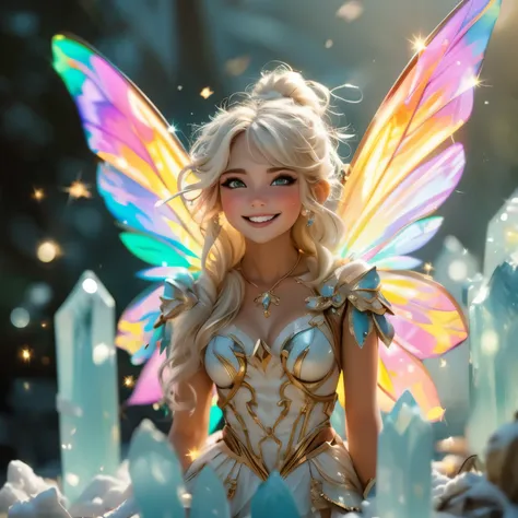 cute smile ,8K High Resolution,Light Fairy,gentle gaze