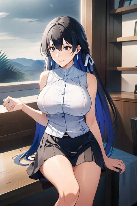 can you draw a more delicate expression,draw a woman with a lovely smile in a beautiful rainbow?、,I need a face,Accurate representation of hands and legs,Woman with a nice smile My nipples are pointed、It's see-through when it's wet,Her chest is hidden in a...