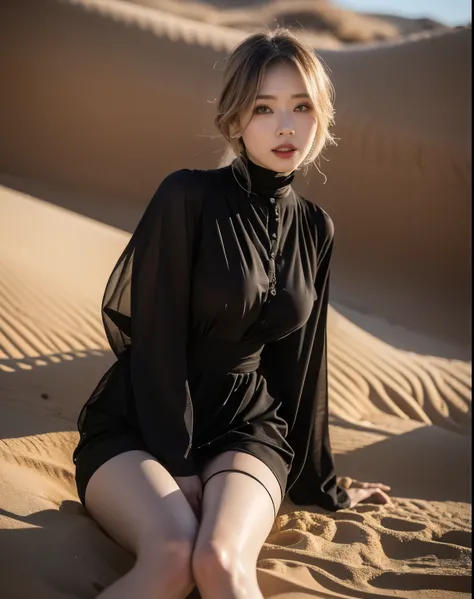 beautiful脚, stockings, ultra  details, masterpiece, Highest Quality, beautiful,  details, alone, charming smile, Sexy Lips , one girl, Brown Eyes in the Bedroom,   Silver Hair, sexy pose, Big Breasts, low hair ring, widens legs,  stylish hair , abaya, Beau...