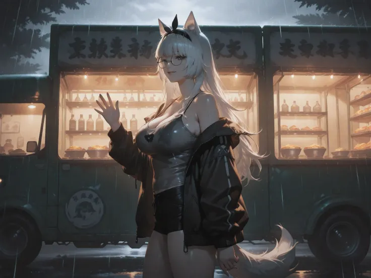 (NSFW:1.1), A Realistic image, extremely sharp focus, crisp details, high resolution, low light, cinematic lighting, 4K, 8K. Side view. (correct anatomy and detailed hand). A wide angle shot, a detailed, high quality rendering of No.21_Feral Scent. She wea...