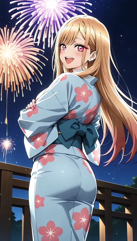  beautiful shining eyes, glossy lips , very well detailed目と顔, long lashes, perfect face, perfect hand in h, perfect fingertips, (Highest Quality, very well detailed, CG illustration, masterpiece:1.2, Best Aesthetics)、marin kitagawa, long hair, bangs, blond...