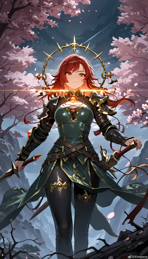masterpiece, best quality, highres, rare equipment, legendary Hua Mountain Sword forged from a falling meteor, elegant blade shimmering in a gradient of stormy grey and electric blue, the sharpened edge glowing bright blue, hilt and guard intricately carve...