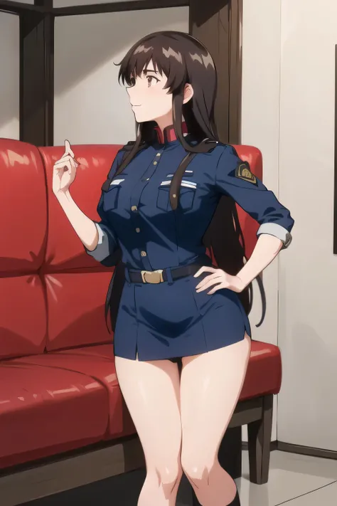 素敵なsmileの20歳大人の色気のある女性,please tell me the exact expression of her hands and legs,The face is absolutely necessary,can you draw 2 stockings with garter belts on both legs,let's draw her expression more delicately,I need a face,Can you draw black underwear,,...