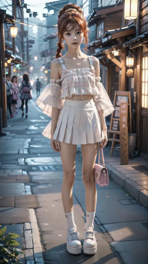 ((top quality, ultra-detailed, high resolution, extremely detailed CG, unity 8k wallpaper, by famous artist, perfect anatomy, super detailed skin, cinematic lighting, UHD, retina, anatomically correct, 1080P)), (( )), ((slim, skinny and petite body)), ((sh...