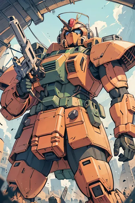 Please draw what you like.8k,MS-05, zaku 1, monoeye, gun,masterpiece ,amazing, dynamic production, extremely detailed, extremely beautiful and fain design extremely beautiful and fain colors, high resolution, cinematic style ,illustration, gundam,sci-fi, H...