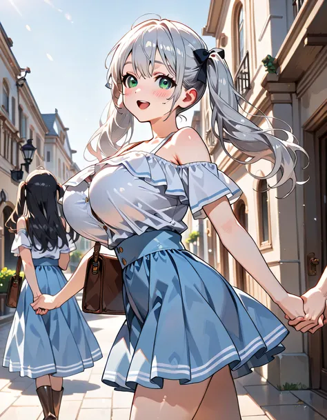 ((ultra-detailed)), (highly detailed CG illustration), (best quality:1.2), ultra-highly detailed, colorful composition, artistic photoshoot, 2 girls, duo focus,cowboy shot, moe anime character, 2 girls, dainty facial structure, baby face, round face, round...