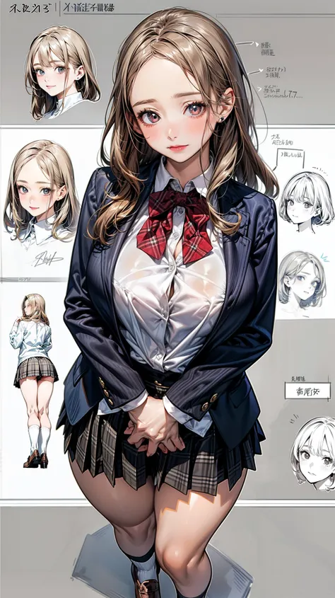 girl, alone, whole body, From head to toe, Are standing, (Huge_chest:1.3),
Character design sheet, Character Reference Sheet, 設計図のSchematic, Drafting, Blueprint, Schematic,
((Character design sheet:1.7, Character Reference Sheet:1.7,)),(realistic, photore...
