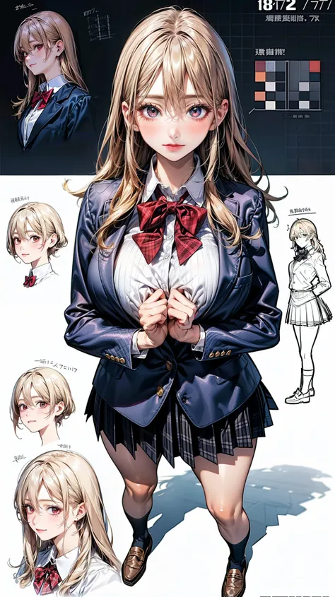 girl, alone, whole body, From head to toe, Are standing, (Huge_chest:1.3),
Character design sheet, Character Reference Sheet, 設計図のSchematic, Drafting, Blueprint, Schematic,
((Character design sheet:1.7, Character Reference Sheet:1.7,)),(realistic, photore...