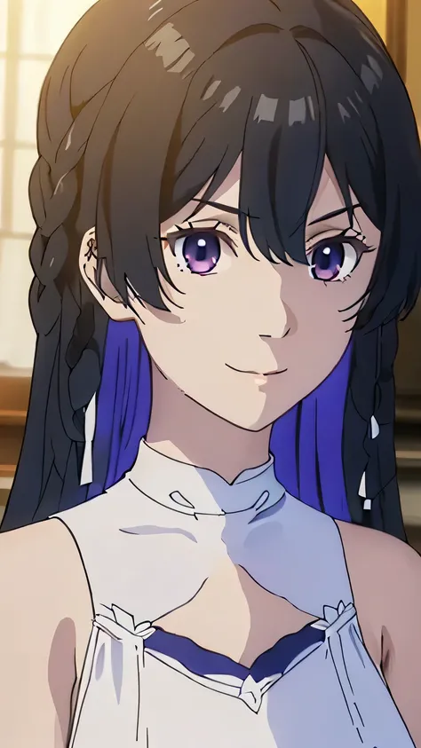 黒My hairロングヘアーの女性,nice smile,The face is absolutely necessary,Accurate representation of hands and legs, Big breastsをさらに大きく描いて下さい,I'm wearing,can you draw a more delicate facial expression、そしてPlease draw beautifully ,Big breastsをさらに大きくBig breastsに描いて下...