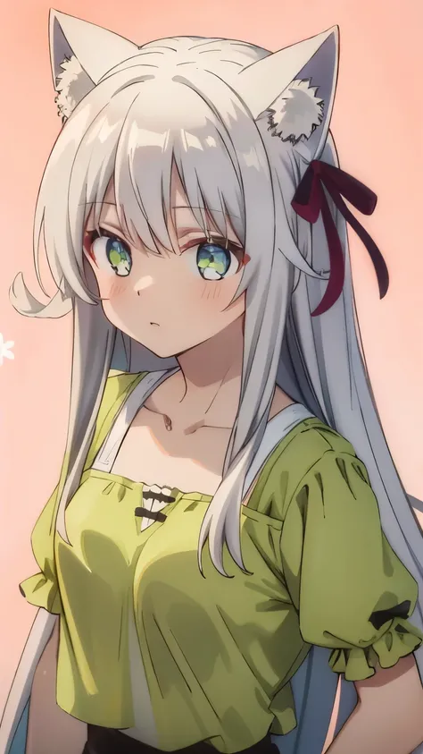 Girl anime white hair