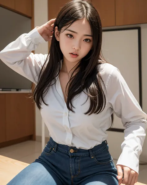 清楚な Japaneseの美人女子学生を物色する中年男性たち, Female students forced to participate in a undressing game by middle-aged men , Female students are suddenly stripped of their school uniforms by middle-aged men on all sides and their pure white underwear is revealed in fro...