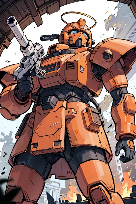 Please draw what you like.8k,MS-05, zaku 1, monoeye, gun,masterpiece ,amazing, dynamic production, extremely detailed, extremely beautiful and fain design extremely beautiful and fain colors, high resolution, cinematic style ,illustration, gundam,sci-fi, H...