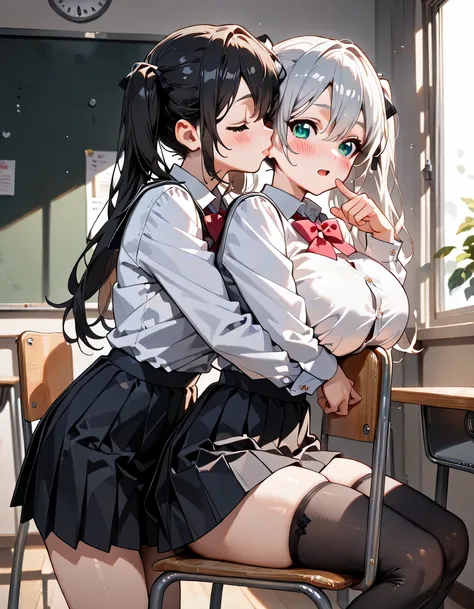 ((ultra-detailed)), (highly detailed CG illustration), (best quality:1.2), ultra-highly detailed, colorful composition, artistic photoshoot, 2 girls, duo focus,cowboy shot, moe anime character, 2 girls, dainty facial structure, baby face, round face, round...