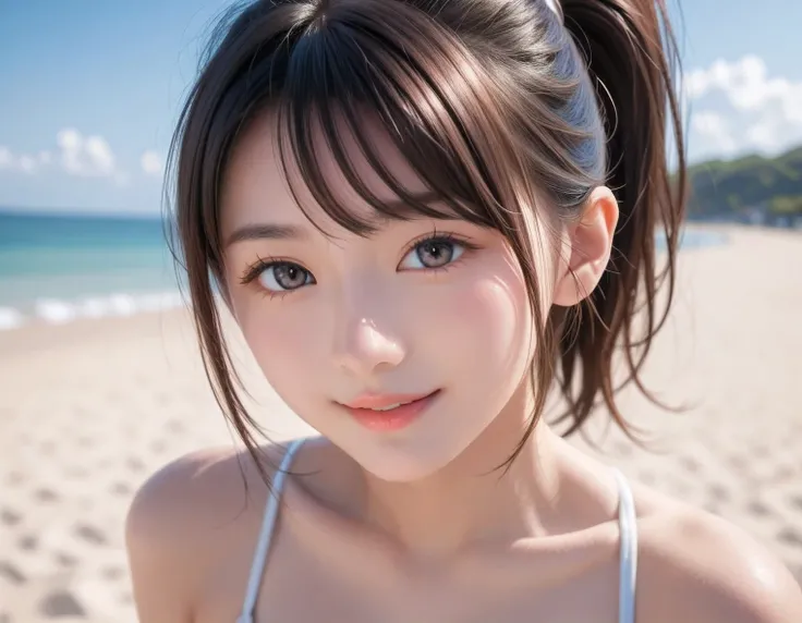 score_9, score_8_up, score_7_up, super detailed, 32K, Masterpiece, top quality, super high definition ,nsfw, official art, photorealistic, sharp focus, solo, 1 classy Japanese girl, ((ponytail)), black hair, smaller face, natural makeup, cute face, medium ...