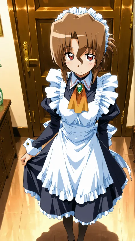 Hayate no Gotoku, Maria, sexy, slim, maid clothes, skirt, upturned look, higher perspective
