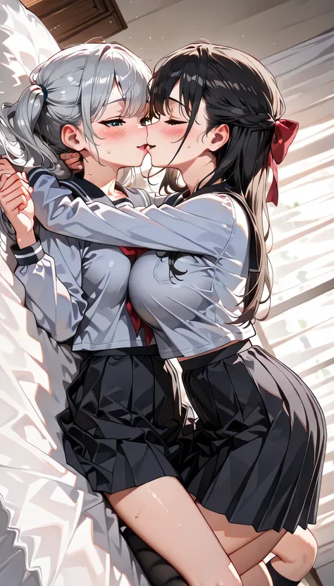 ((ultra-detailed)), (highly detailed CG illustration), (best quality:1.2), ultra-highly detailed, colorful composition, artistic photoshoot, 2 girls, duo focus,cowboy shot, moe anime character, 2 girls, dainty facial structure, baby face, round face, round...