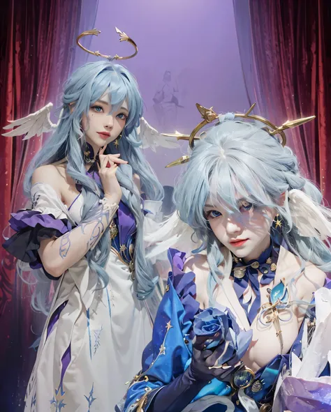 (((ROBIN X SUNDAY& HONKAI STAR RAIL))),((realistic, photorealistic)),(highlight hair)), Light reflection, (( HD )),((upper body)), (((best quality, masterpiece))), (masterpiece) (best quality) (detail) (8k) (HDR) (wallpaper) (cinematic lighting) (sharp foc...