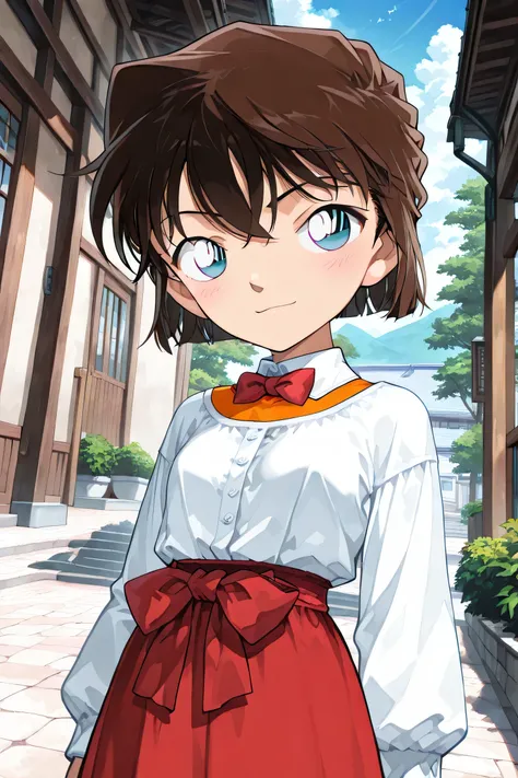 masterpiece, best quality, absurdres, highres,eye reflection,(((masterpiece))), (8k, high_resolution), cartoon, (distinct_image),((1girl, solo)) , extremely detailed CG, ((best quality)), (meitantei conan \(style\), detecive conan \(style\), meitantei cona...