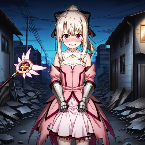 masterpiece, best quality, amazing quality, s1ums, in house, in bedroom, small room, on broken bed, rubble, dirty, boarded up windows, broken furniture, night, night time, buildings, power lines, urban, rubble, 1girl, solo, aaillya, long hair, blonde hair,...