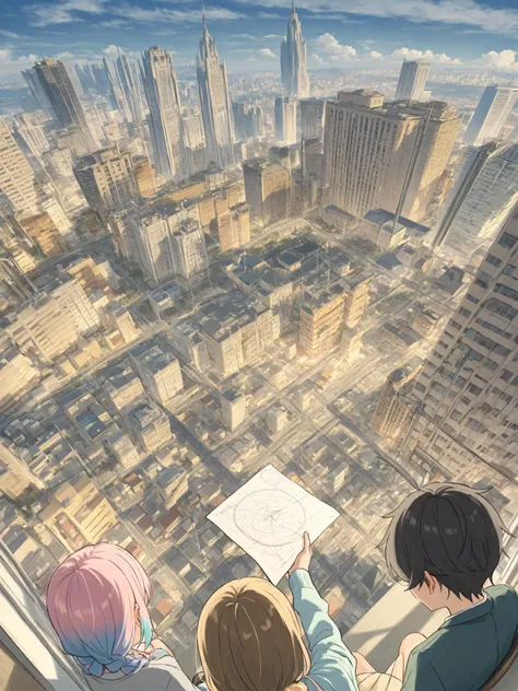 Make a drawing using perspective rules, with the following didactic objectives for teaching drawing:
1. ** Fundamental Concepts**:
- Explain the basic principles of linear perspective, including vanishing point, skyline and construction lines.
2. ...