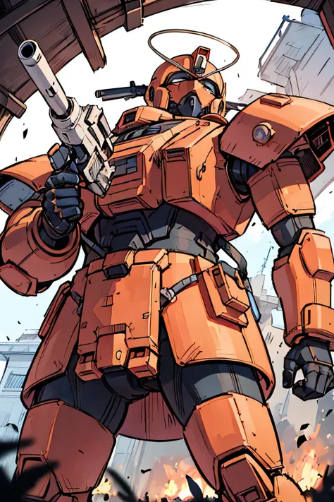 Please draw what you like.8k,MS-05, zaku 1, monoeye, gun,masterpiece ,amazing, dynamic production, extremely detailed, extremely beautiful and fain design extremely beautiful and fain colors, high resolution, cinematic style ,illustration, gundam,sci-fi, H...