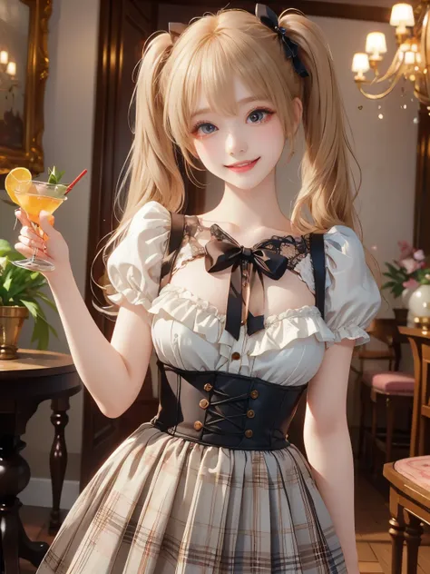 (masterpiece,best quality: 1.4),(8k,raw photo,photo realistic:1.2),shiny skin, detailed skin,detailed face,detailed eyes,Japanese idol,beautiful face, Big party room, round tables, lots of guests, chandeliers ,one beautiful girl, very pretty, petite, (larg...
