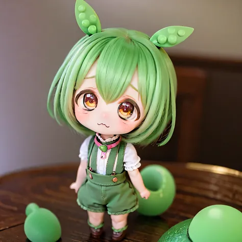      cute  green-haired zundamon in playful pose, (           chibi),         Detailed character design    ,            intricate details    ,      surreal       ,         Photoreal , 8k,          masterpiece  ,                    is high resolution,     ...